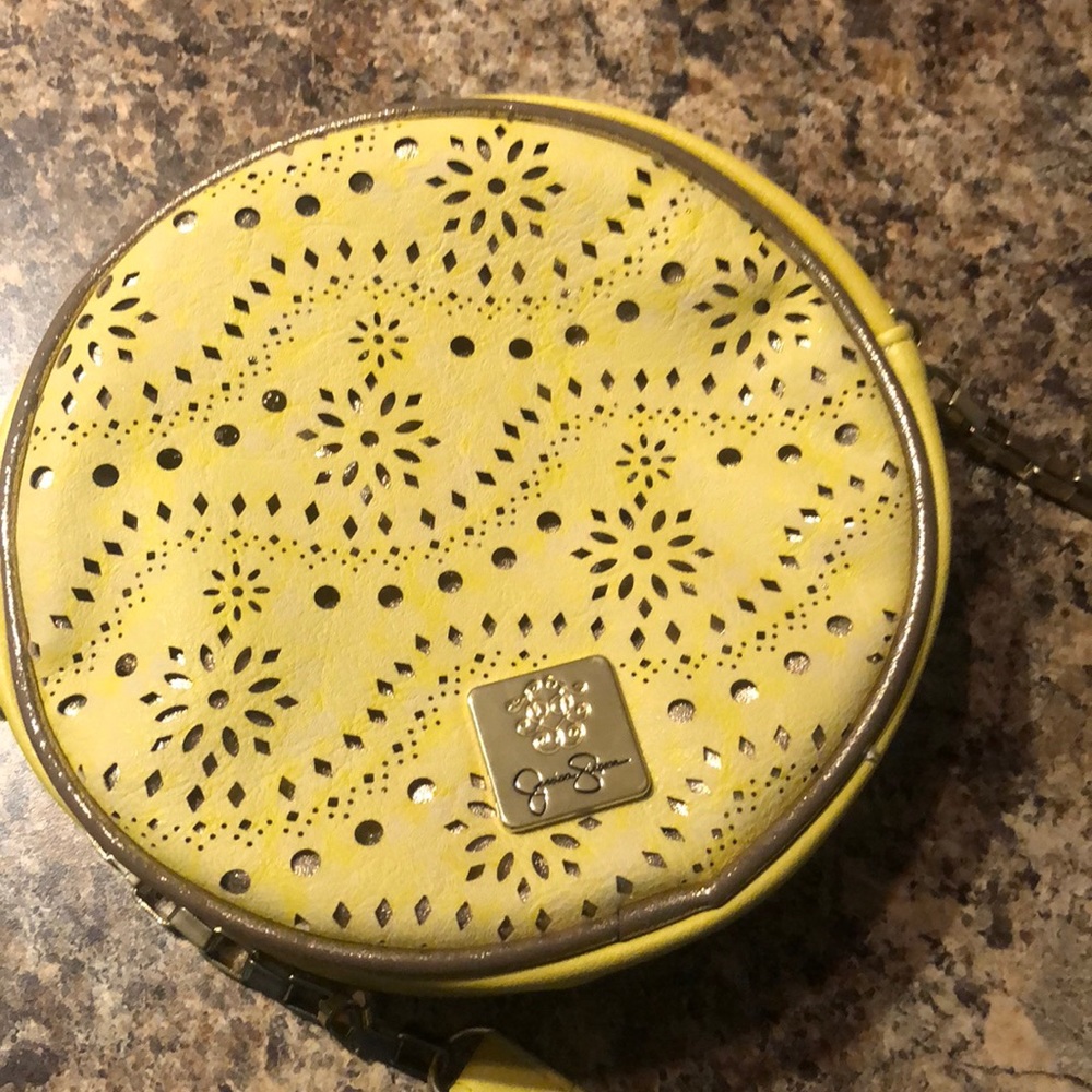 Yellow cross body bag